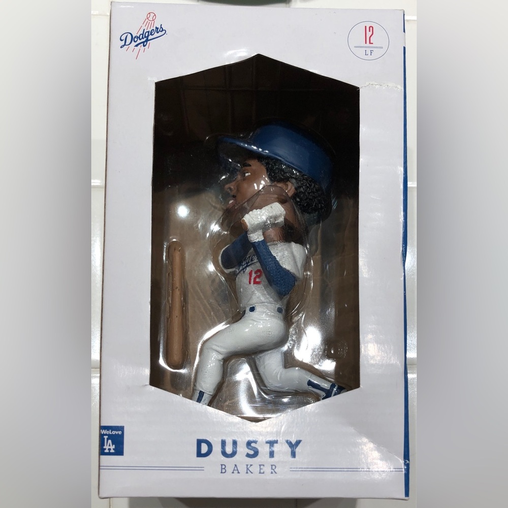 NIB DUSTY BAKER 2016 LOS ANGELES DODGERS BOBBLEHEAD SGA